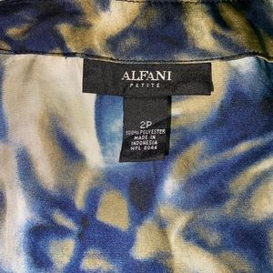 Blue and white dress